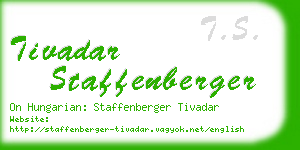 tivadar staffenberger business card